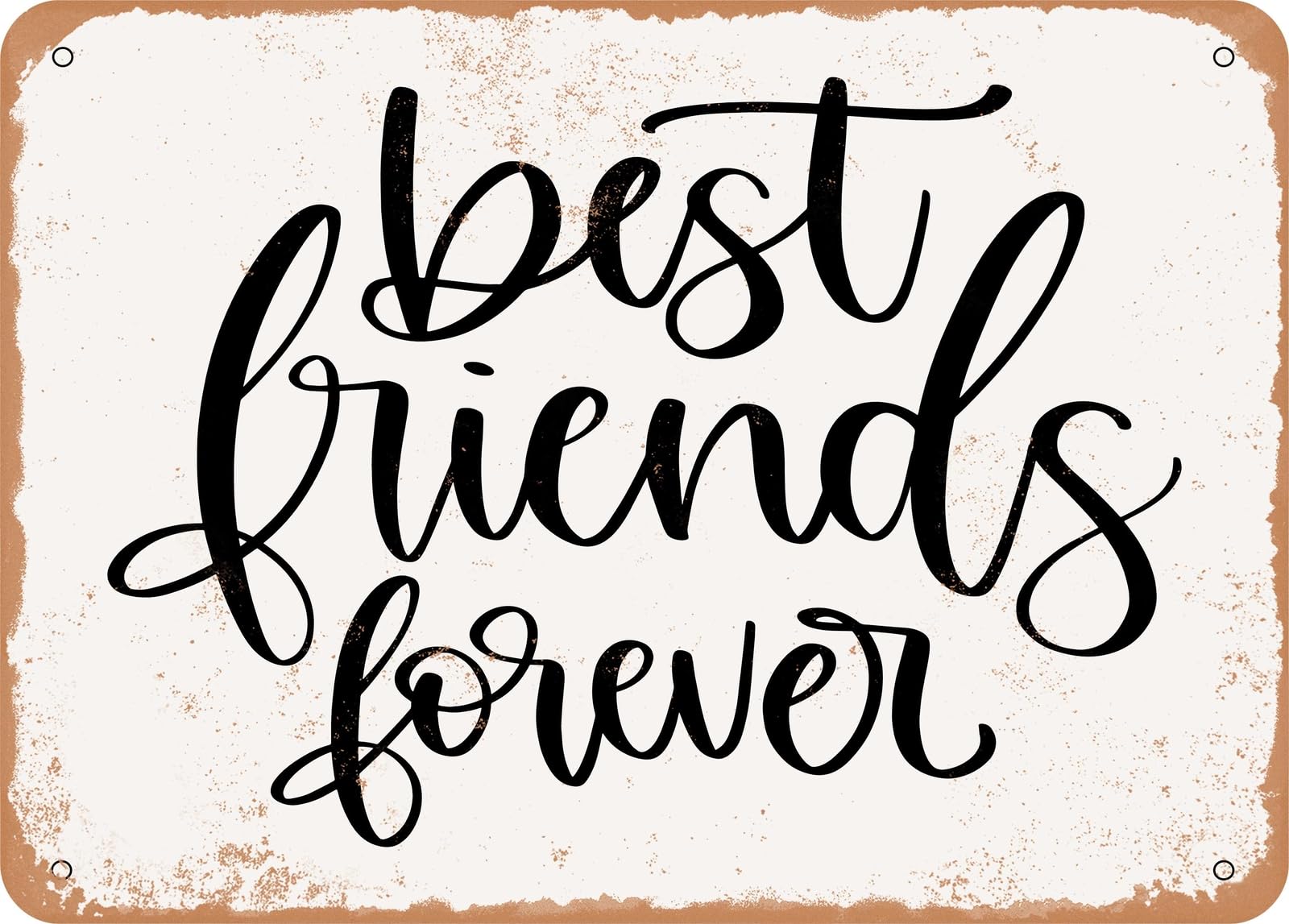 Miaomansenstore Metal Sign - Best Friends Forever - 2 - Vintage Look Sign Home Decor