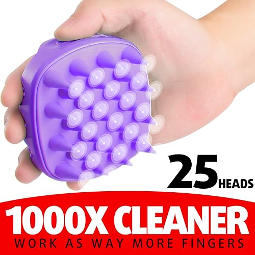 Miniatura 4 de Cbiumpro Masajeador de cuero cabelludo, cepillo de champú para el cabello, cepillo para el cuero cabelludo, limpiador para el cuero cabelludo para