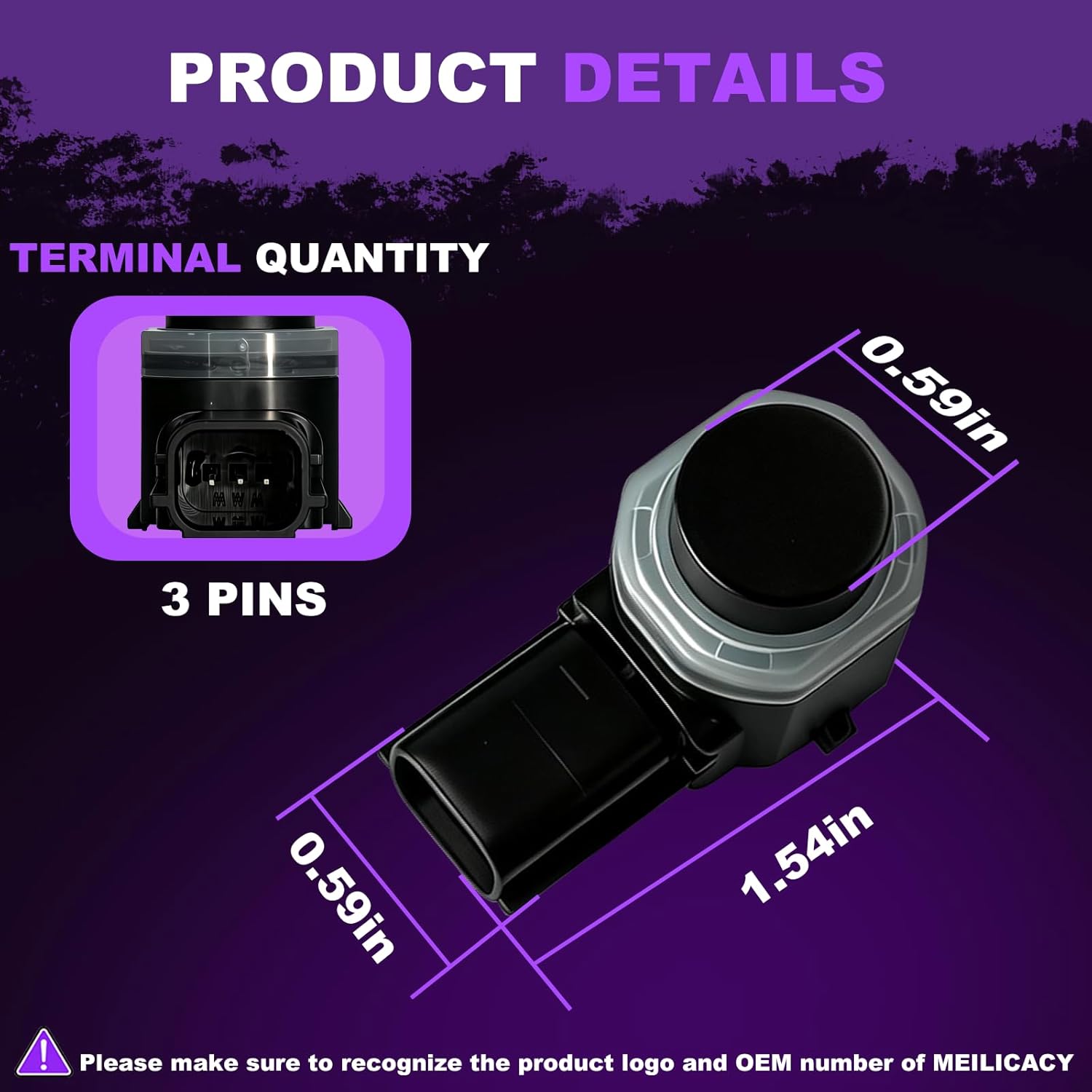 4PCS Front or Rear Pdc Parking Assist Sensor fit for Ford Edge (20-15),Expedition (17-15),Explorer (17-16) Focus (18-15),Fusion Mustang for Lincoln MKX MKZ FR3Z-15K859-AAPTM