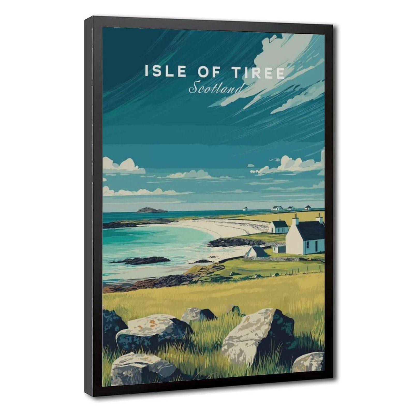 Bareronor Isle of Tiree Sea View Canvas Poster Bedroom Decor Landscape Office Room Decor Gift 24" L X 36" W