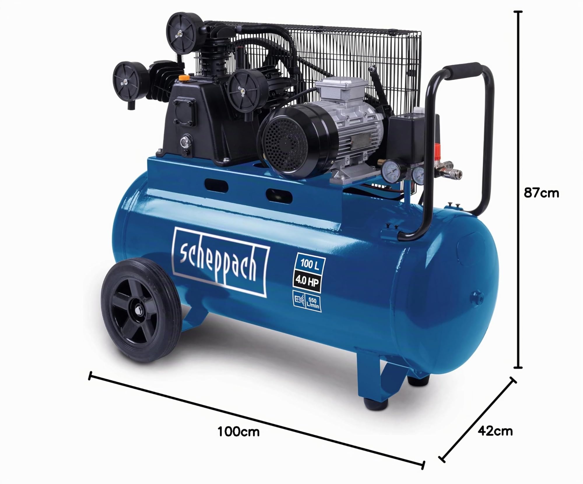 Scheppach Compresseur à air HC550TC | Tri-cylindres/Cuve 100L / 10bar