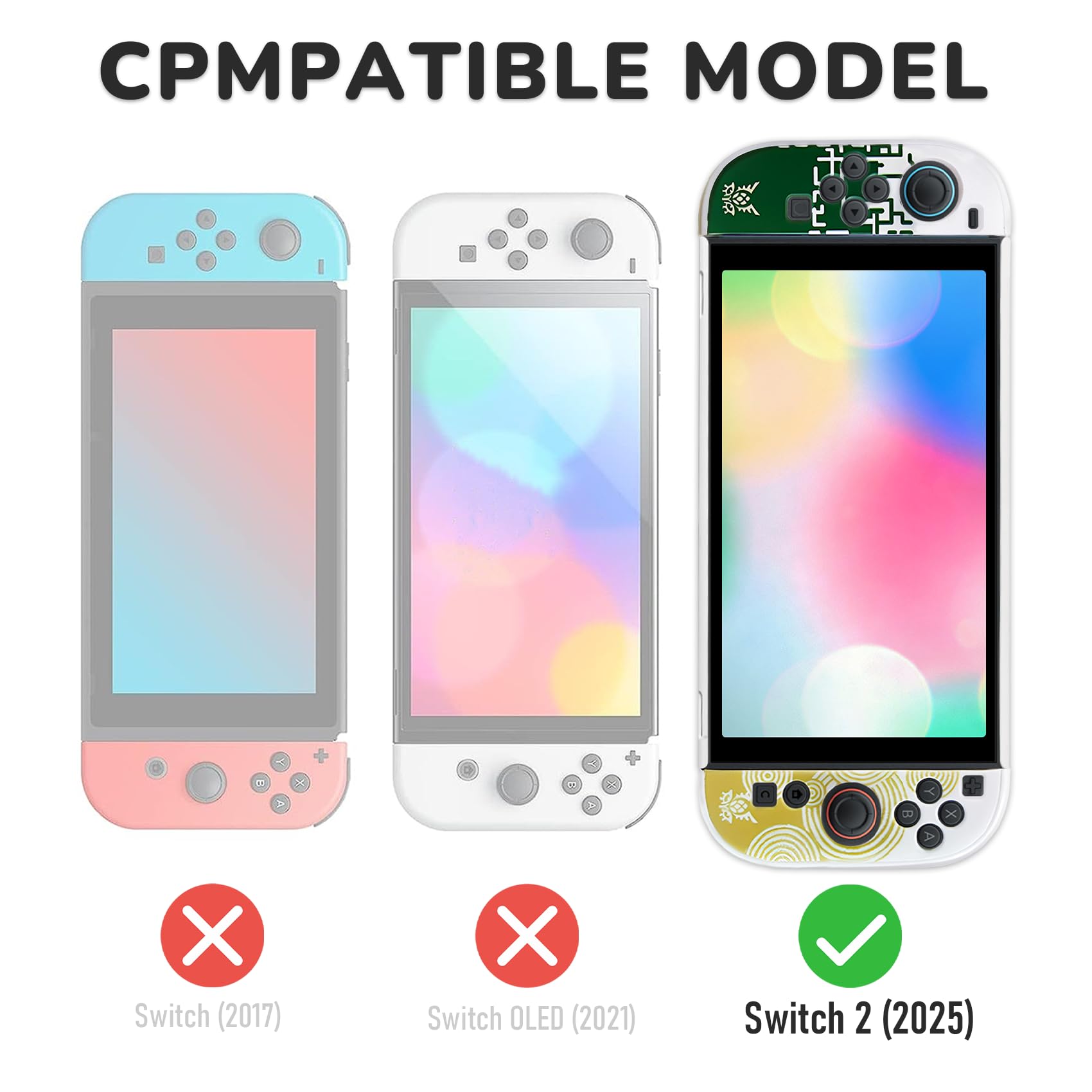 Custodia Switch 2, Cover Rigida Accessori Switch 2 (2025) per console, Antiurto e Antigraffio, Bianco Giallo