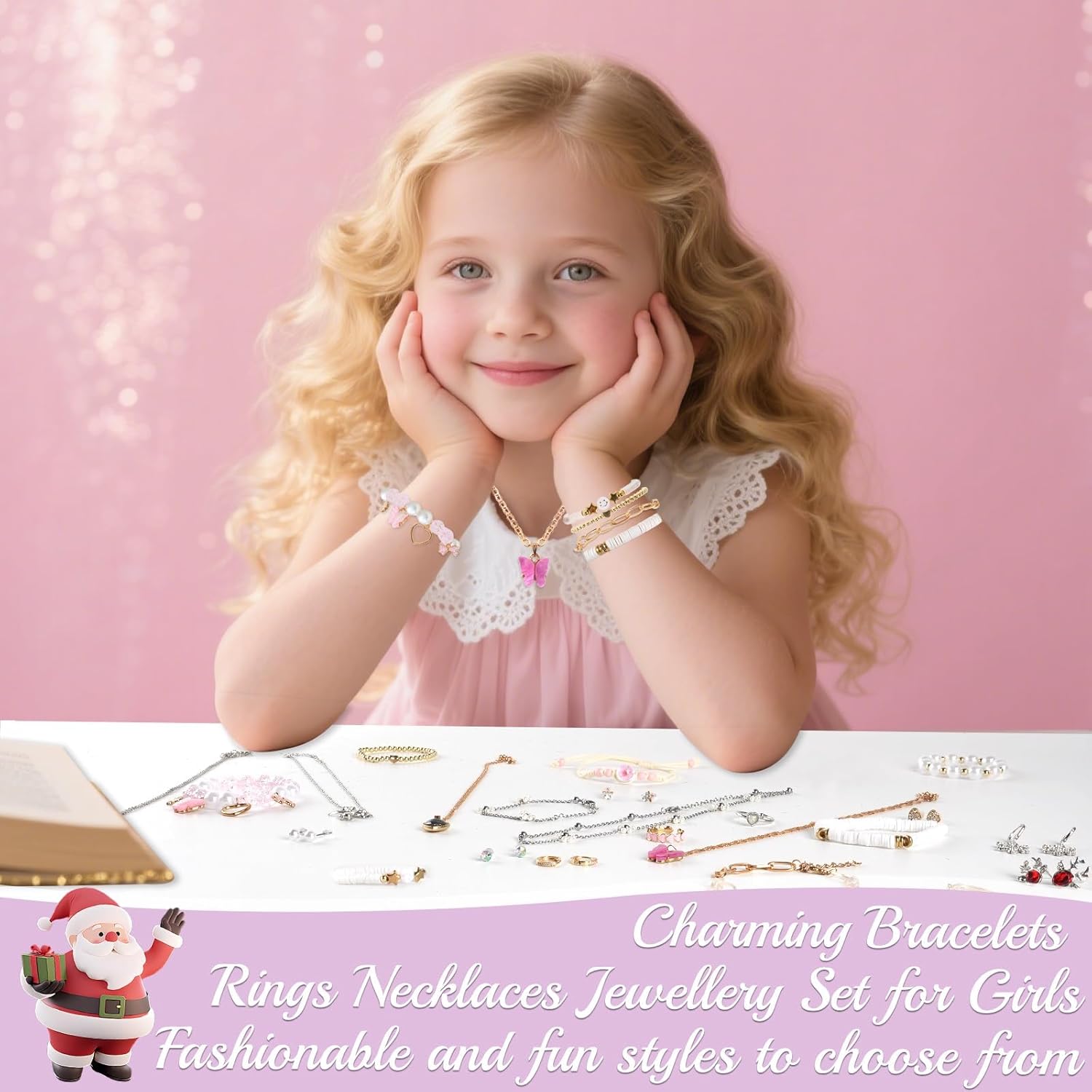Jewelry Advent Calendar 2025 for Girls, 24 Days of Christmas Countdown Calendar Unique Charm Bracelets Rings Necklaces Jewellery Accessories for Girls Kids Teens Adults Xmas Winter Holiday Gifts - Image 4