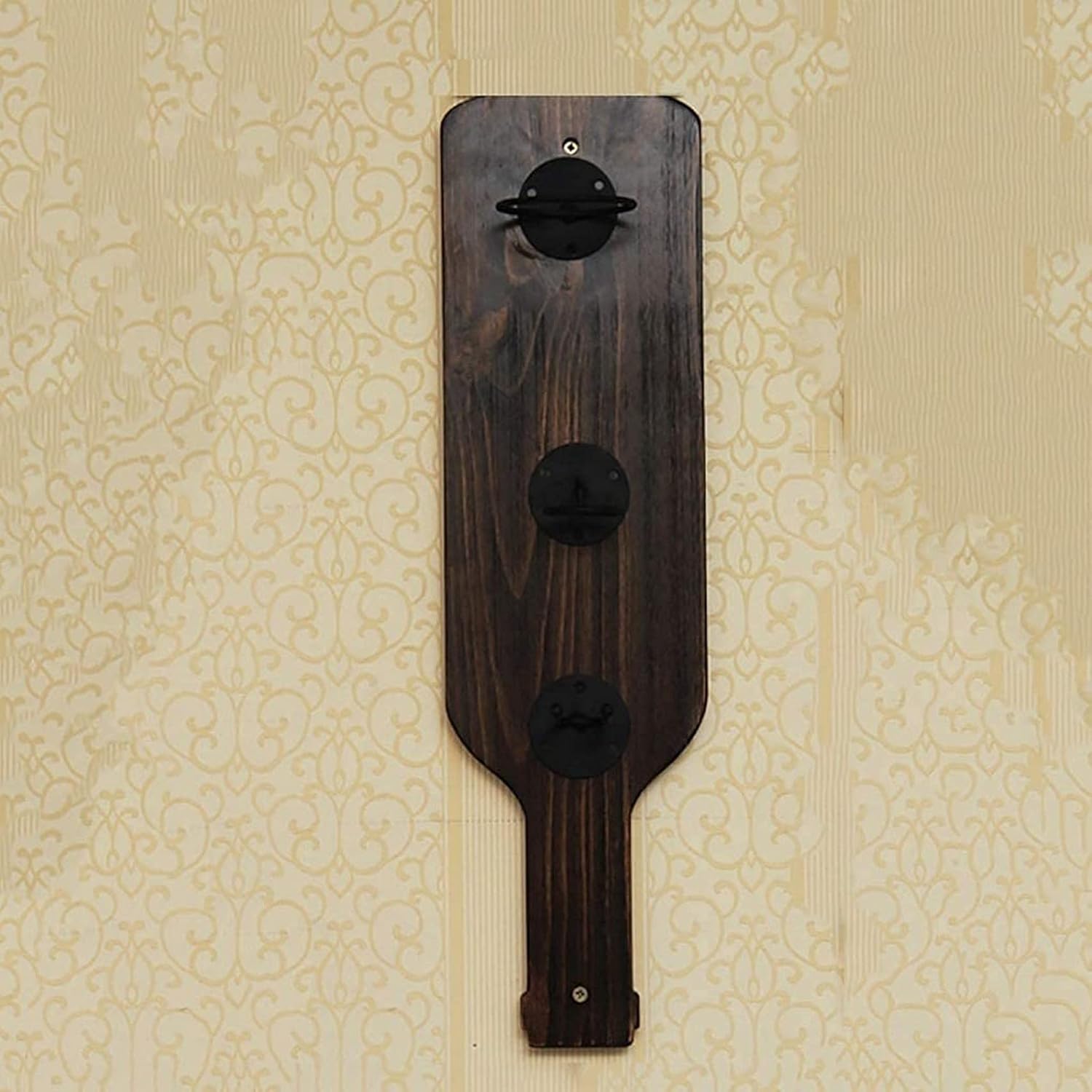 Bottles Wall Mounted Wine Rack with Glass Holder Wooden Iron Decorative Frame Wall Hanging Type Upside Down Goblet Rack Storage and Display Stand Livingroom Kitchen (Color : A6)