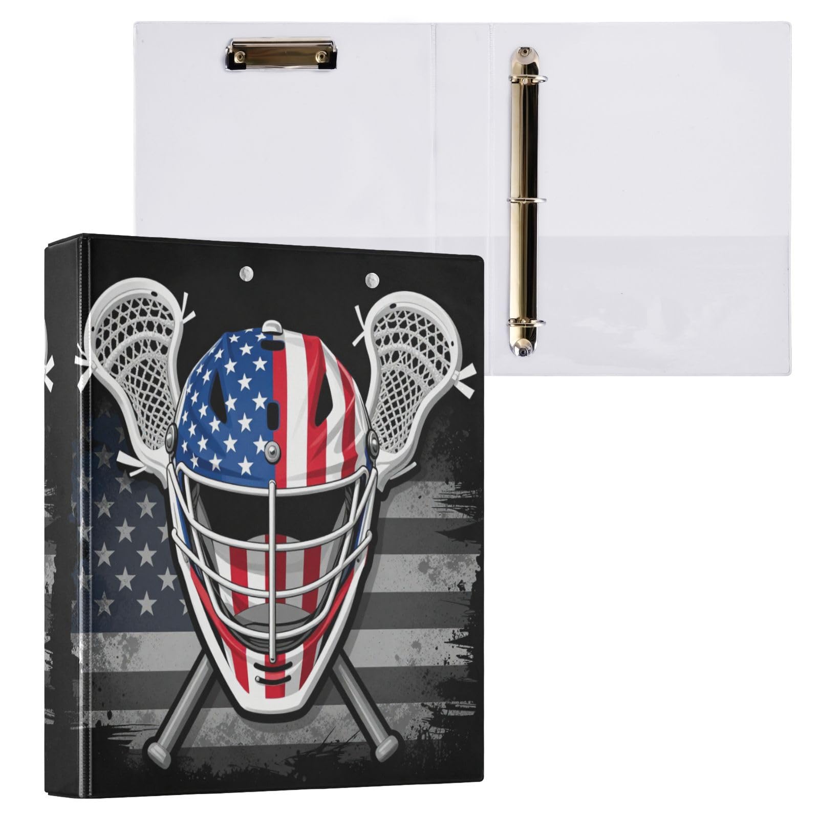 Raccoglitore con portablocco integrato bandiera americana Lacrosse