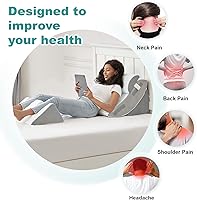 Vista 18 de Hansleep Juego de 6 almohadas ortopédicas de cuña para dormir, juego de almohadas postoperatorias ajustables para aliviar el dolor corporal, espalda