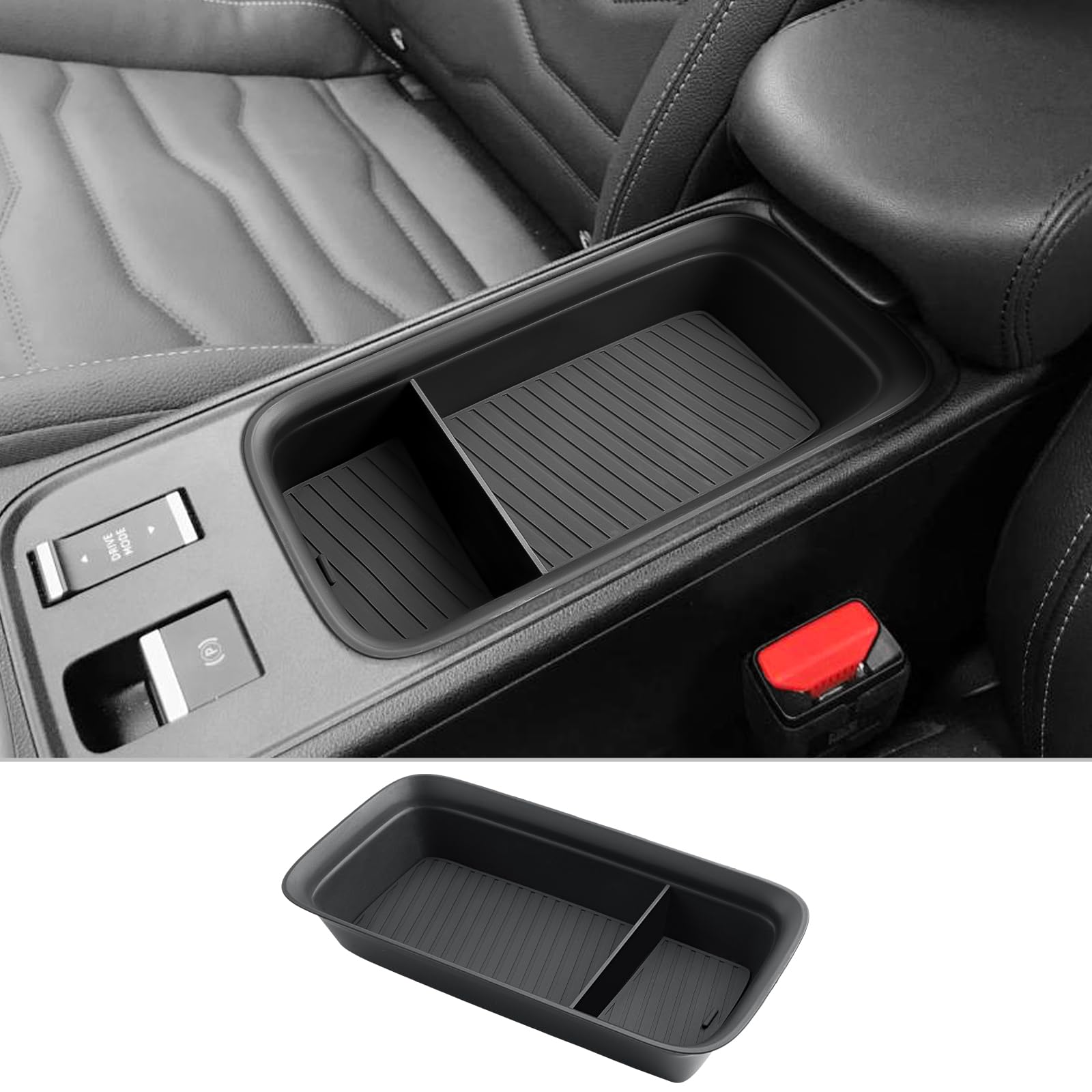 CDEFG Kompatybilny z Fiat 600 Hybrid / 600e 2024 2025 Konsola środkowa Pudełko do przechowywania Organizer konsoli środkowej samochodu Taca Pod środkowym podłokietnikiem 600e 2025 Akcesoria
