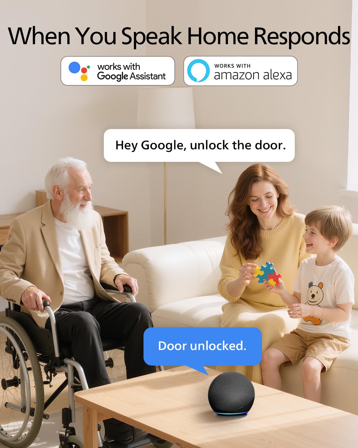 Philips Wi-Fi Door Lock, WiFi Smart Lock Keyless Entry Deadbolt for Front Door, Compatible with Alexa & Google Assistant, Remote Control, Built-in WiFi, APP Fingerprint Passcode Unlock, Auto Locking