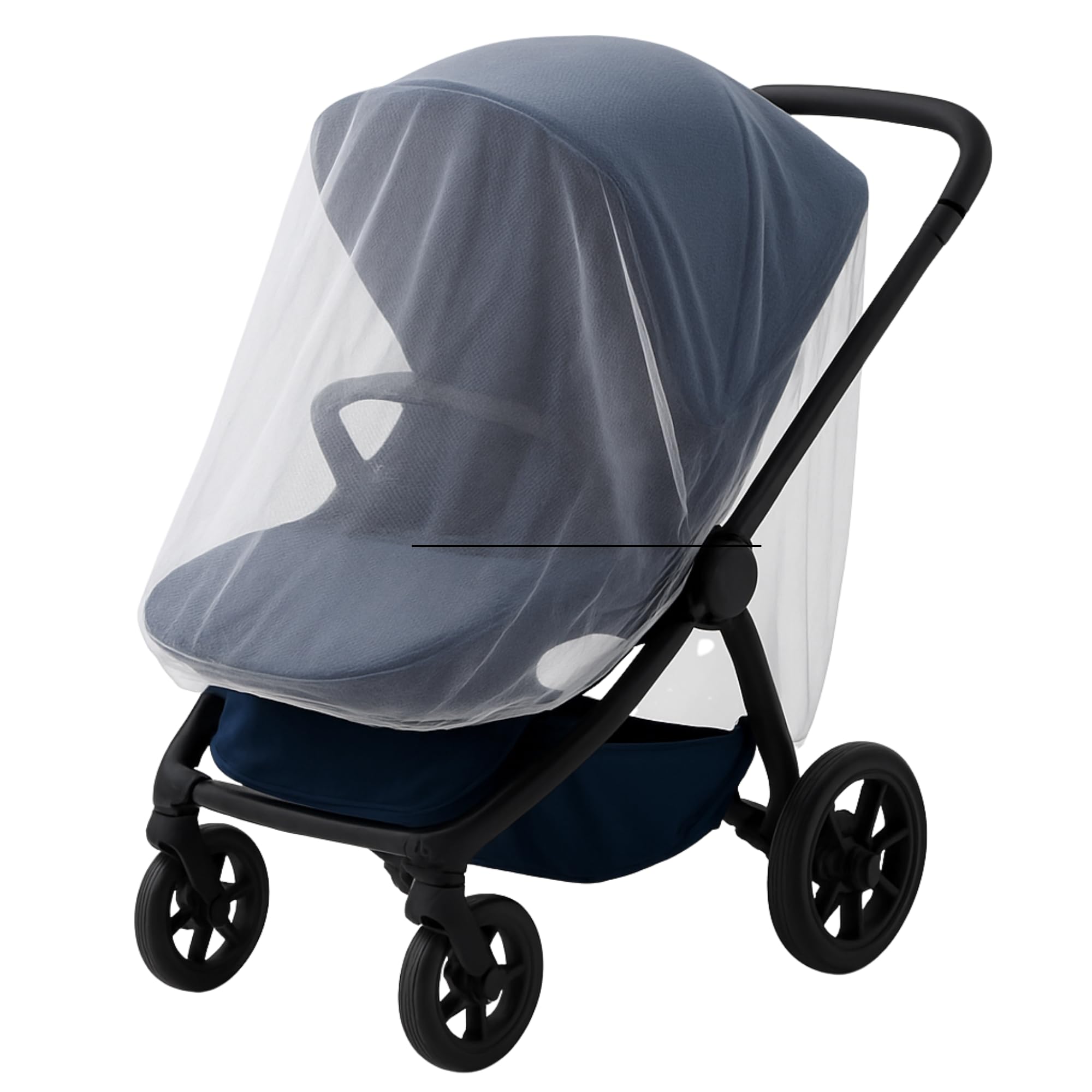 Mosquiteiro Universal Portátil para Carrinho, Berço, Bebê Conforto e Cadeirinha de Carro, Branco, 1m x 1.50m, Proteção contra Insetos