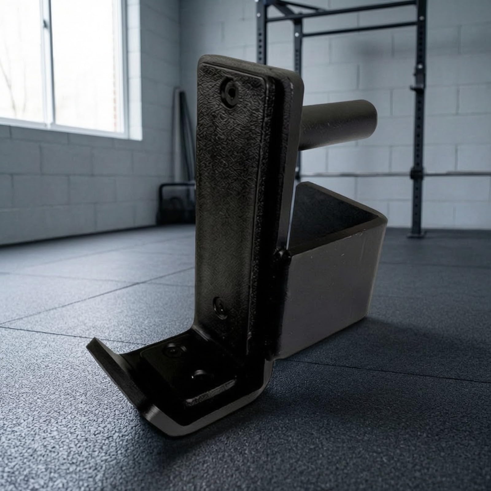 Gancho con Pasador Montaje Seguro Gancho en Estilo J Placa Montaje Resistente Soporte con Base Cur para Gimnasio Casero