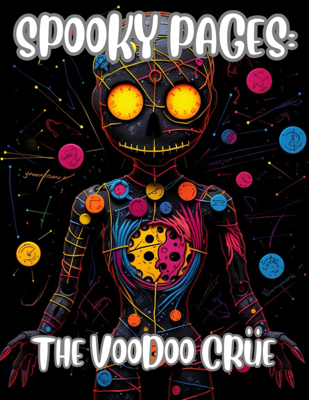 Spooky Pages: The Voodoo Crue: Coloring book of 45 Voodoo dolls for you bring to life!