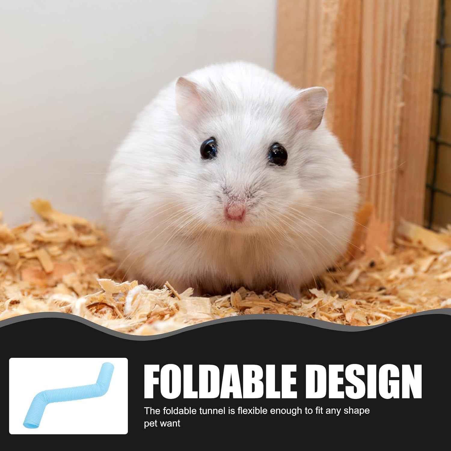 Hamster Plastic Tunnel and Guinea Pig Cage Tube Foldable Exercising Hideout Blue Pet Plastic Tube Tunnel for Small Animals Playground