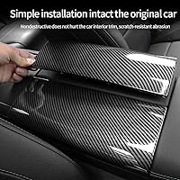 Vista 4 de Cubierta de caja de reposabrazos de consola central de automóvil con moldura, protector de fibra de carbono para Mercedes Benz GLS X167 GLE W167