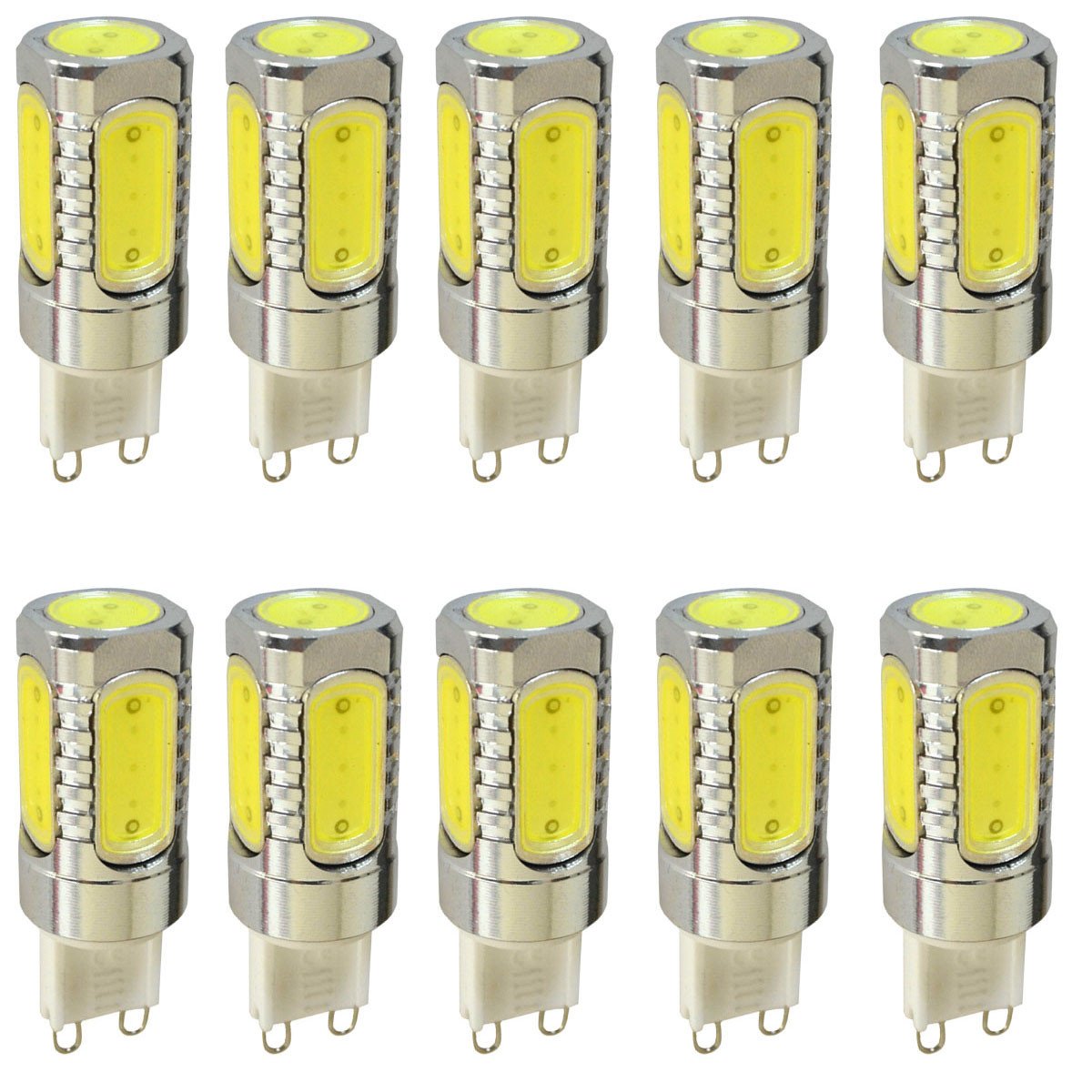 10 Stück G9 LED Leuchtmittel 6W, Kaltweiß, LED Lampen