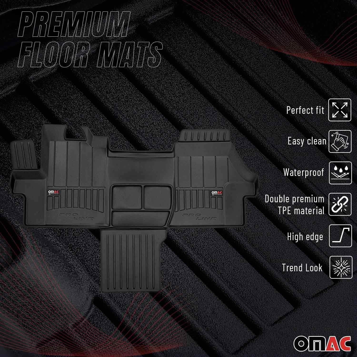 OMAC Alfombrillas de Goma Compatibles con Peugeot Boxer 2006-2020 Premium TPE Alfombrillas de Coche 1tlg