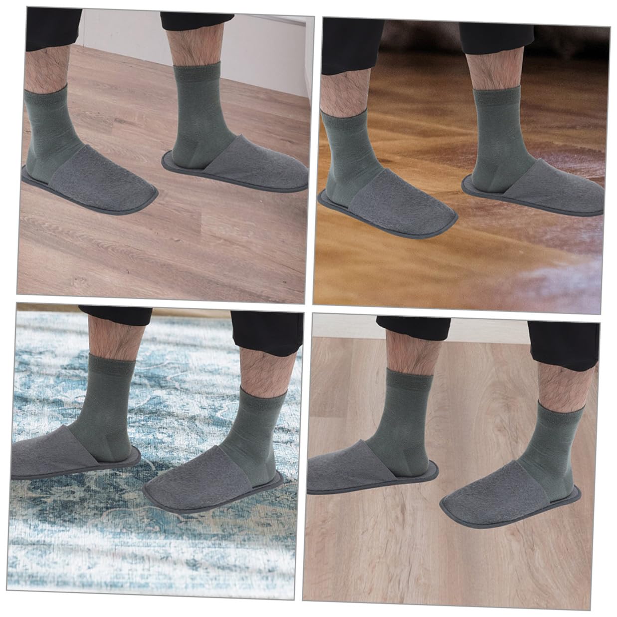 LIFKOME Pantofole Pieghevoli Portatili in Pile, 20 Paia per Uomo e Donna | Uso Hotel e Salone, Design Monouso, Leggere per Viaggio e Camera da Letto