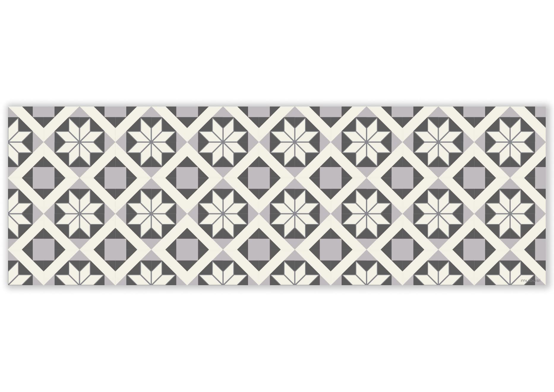 mubusi Alfombra Vinílica Sur Gris 60x180 cm - Alfombra Cocina Vinilo - Alfombra Salón Antideslizante e Ignífuga - Alfombras Grandes - Alfombras PVC