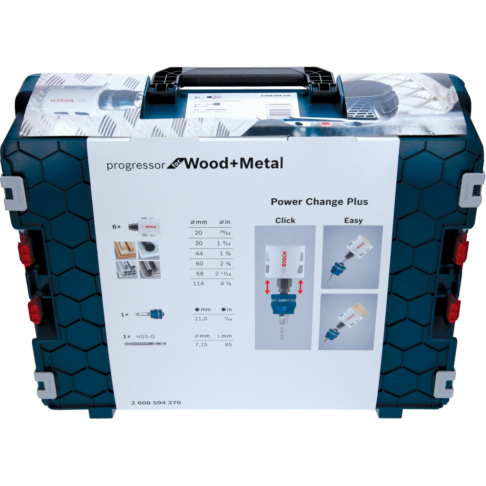 Image secondaire de Coffret Bosch Professional de 8 Scies Trépan pour Bois et Métal - Ø 20-114 mm