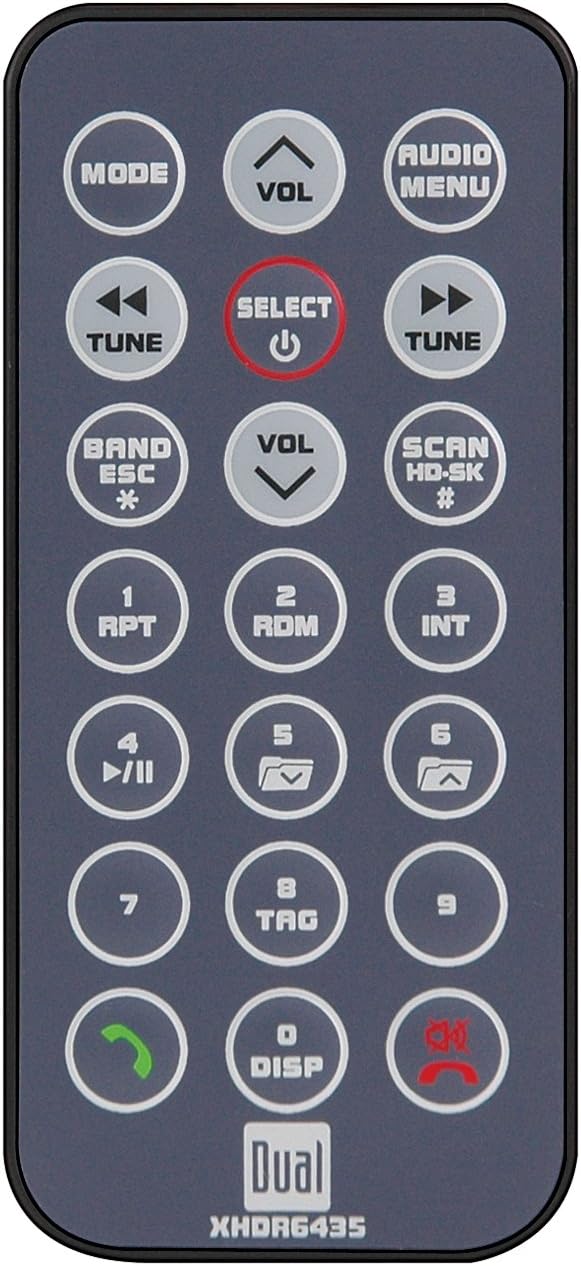 Dual XHDR6435 Remote Control