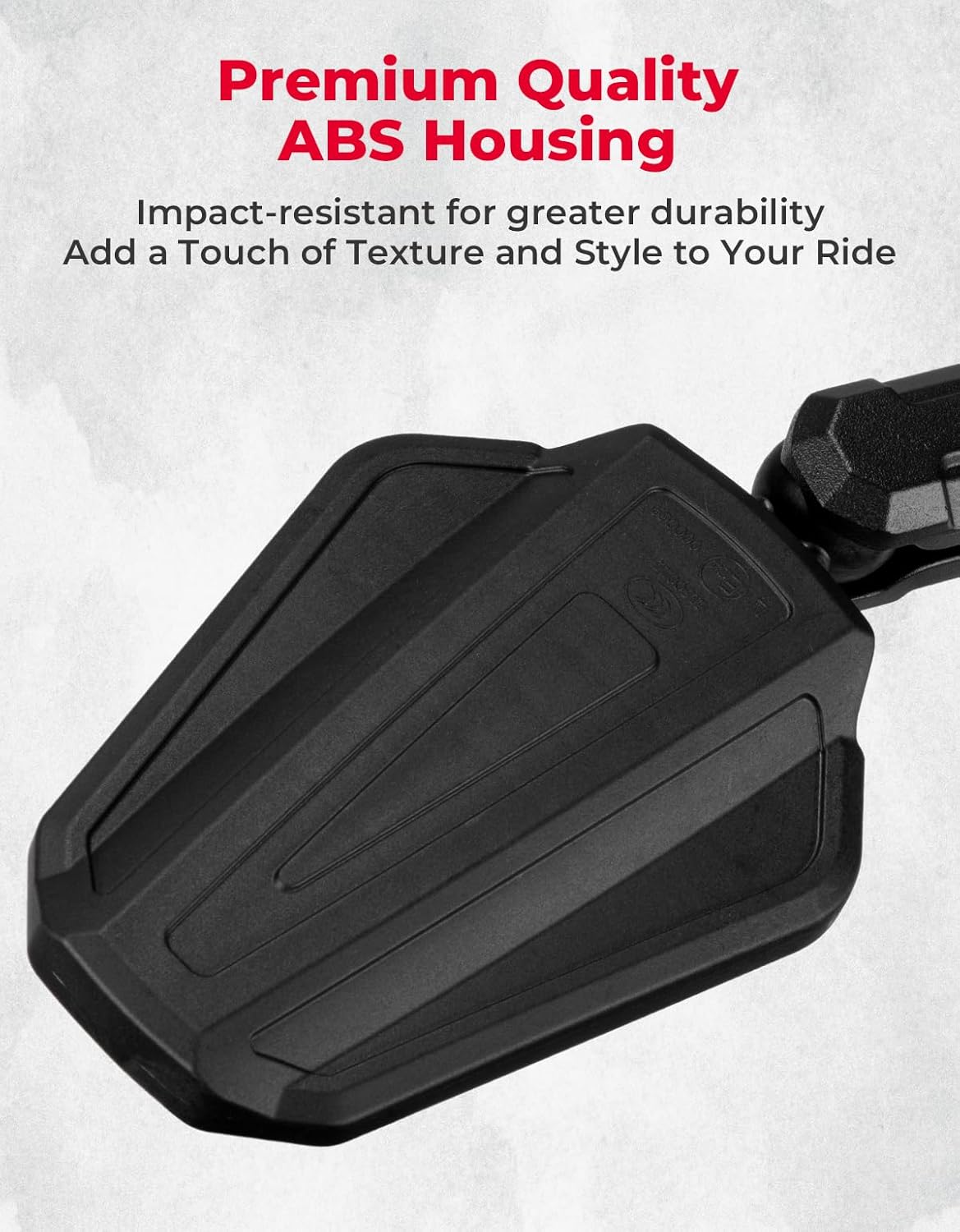 KEMIMOTO Adventure Motorcycle Mirrors M8 M10 Bolt Handlebar Mount Adjustment Universal Rearview Mirrors Convex Foldable 360 Degrees Compatible with ATV Scooter Dirt Bike - Image 5