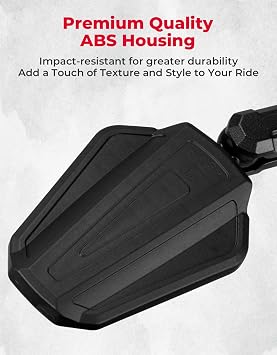 KEMIMOTO Adventure Motorcycle Mirrors M8 M10 Bolt Handlebar Mount Adjustment Universal Rearview Mirrors Convex Foldable 360 Degrees Compatible with ATV Scooter Dirt Bike