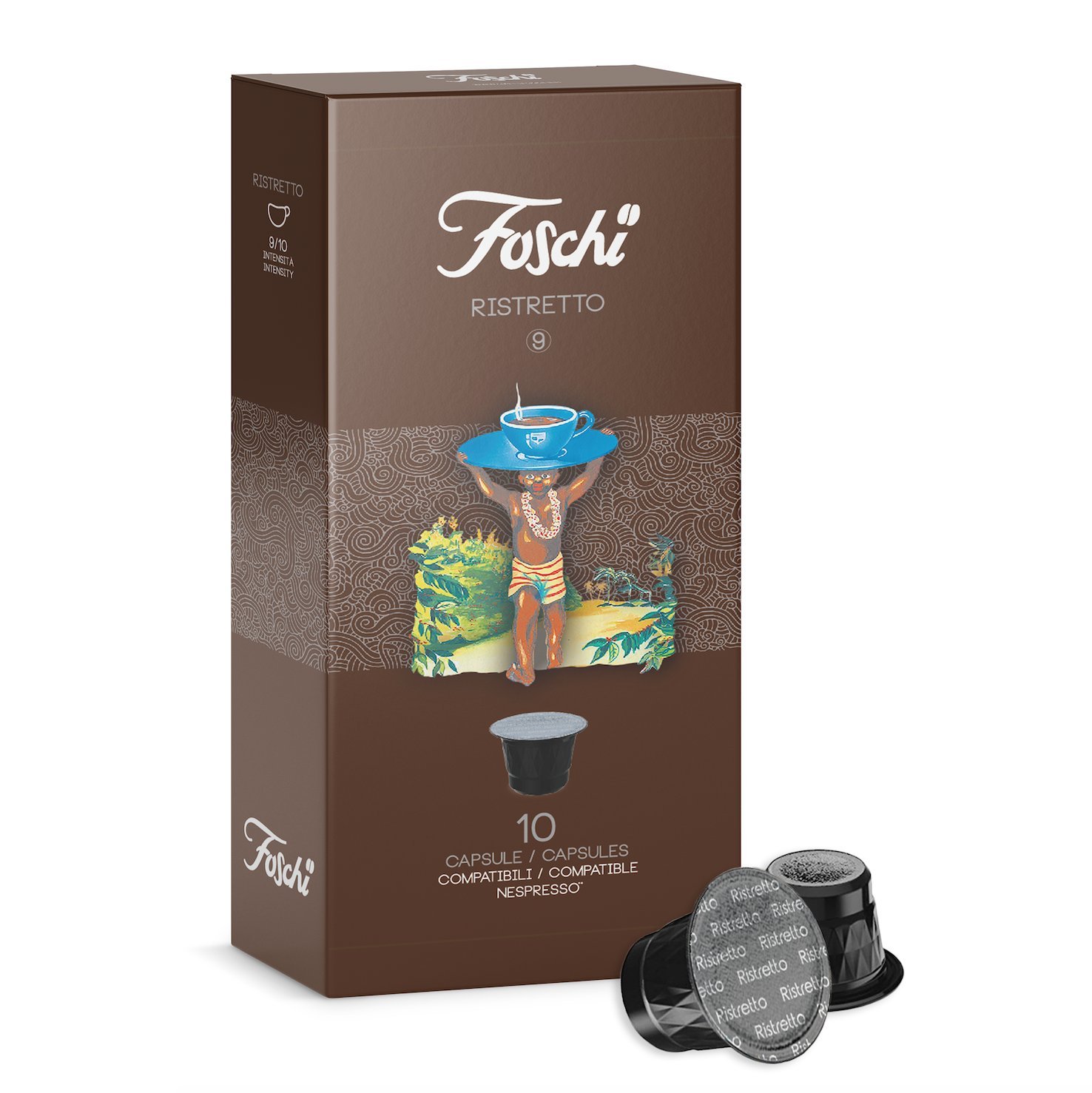 160 Cápsulas Foschi Café compatibles con Nespresso, calidad "Ristretto"
