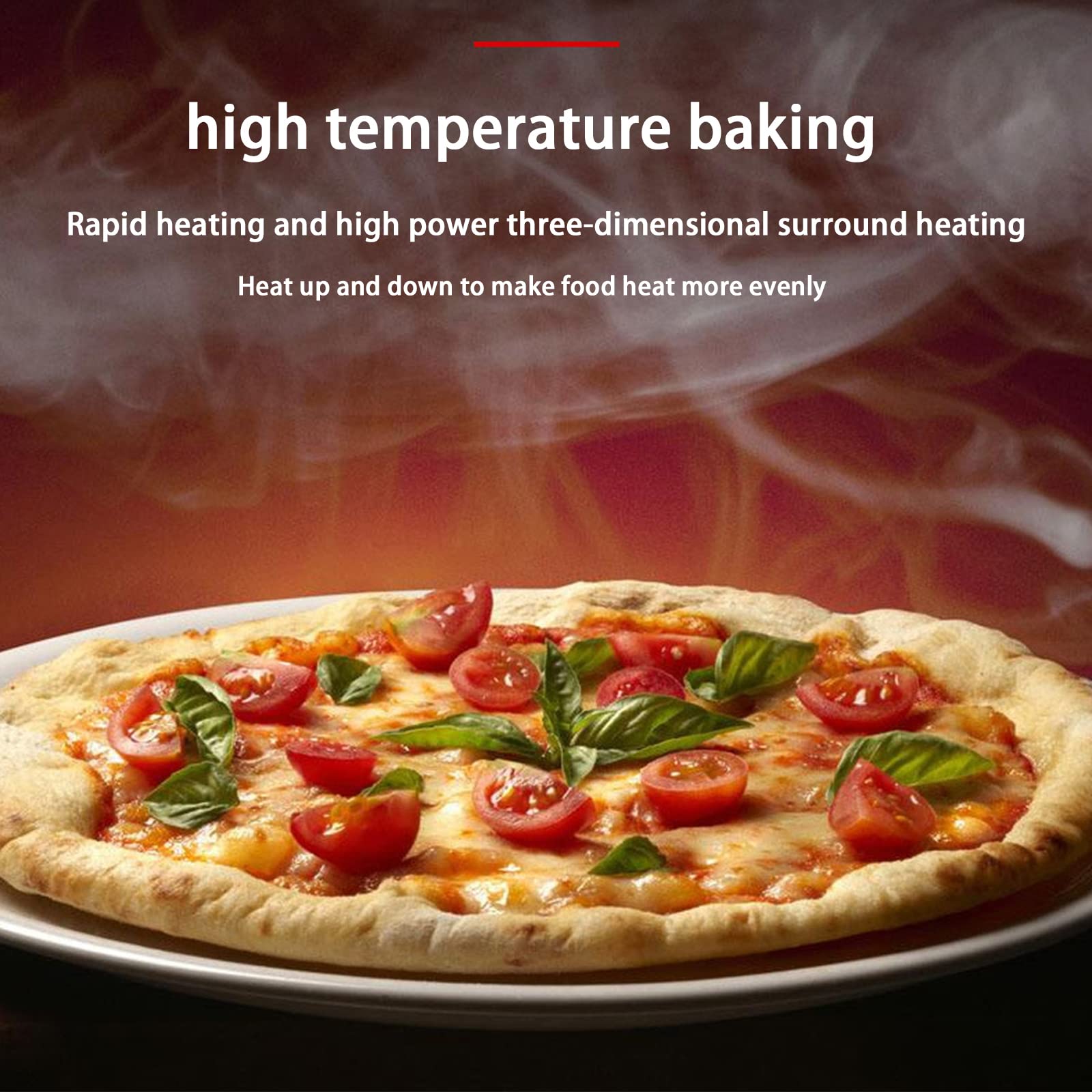 Forno Elettrico per Pizza Commerciale Potenza 3000 W Attrezzature per la Cottura di Alimenti di Grande capacità Strati Singoli e Doppi Possono cuocere Ristorante da Cucina da 9 Pollici / 12 po