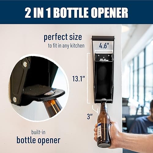 Miniatura 3 de Mckay Trituradora de latas de metal de 16 onzas, trituradora de pared resistente para seltzer de aluminio, refrescos, latas de cerveza y botellas