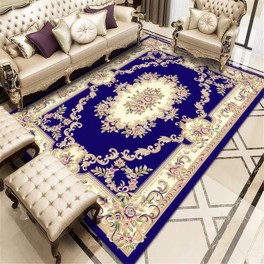 Tapis anti-acariens bleu lavable pour une chambre de fille saine