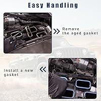 Vista 5 de Ziciner Juego de 12 piezas de juntas de colector de admisión para automóvil, Juntas de colector de admisión incluyen juntas inferiores y superiores