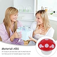 Vista 3 de Garneck Mini cubo de basura de hongos con tapa, bonito bote de basura de escritorio para la cocina del hogar, la oficina y la oficina, elegante cubo