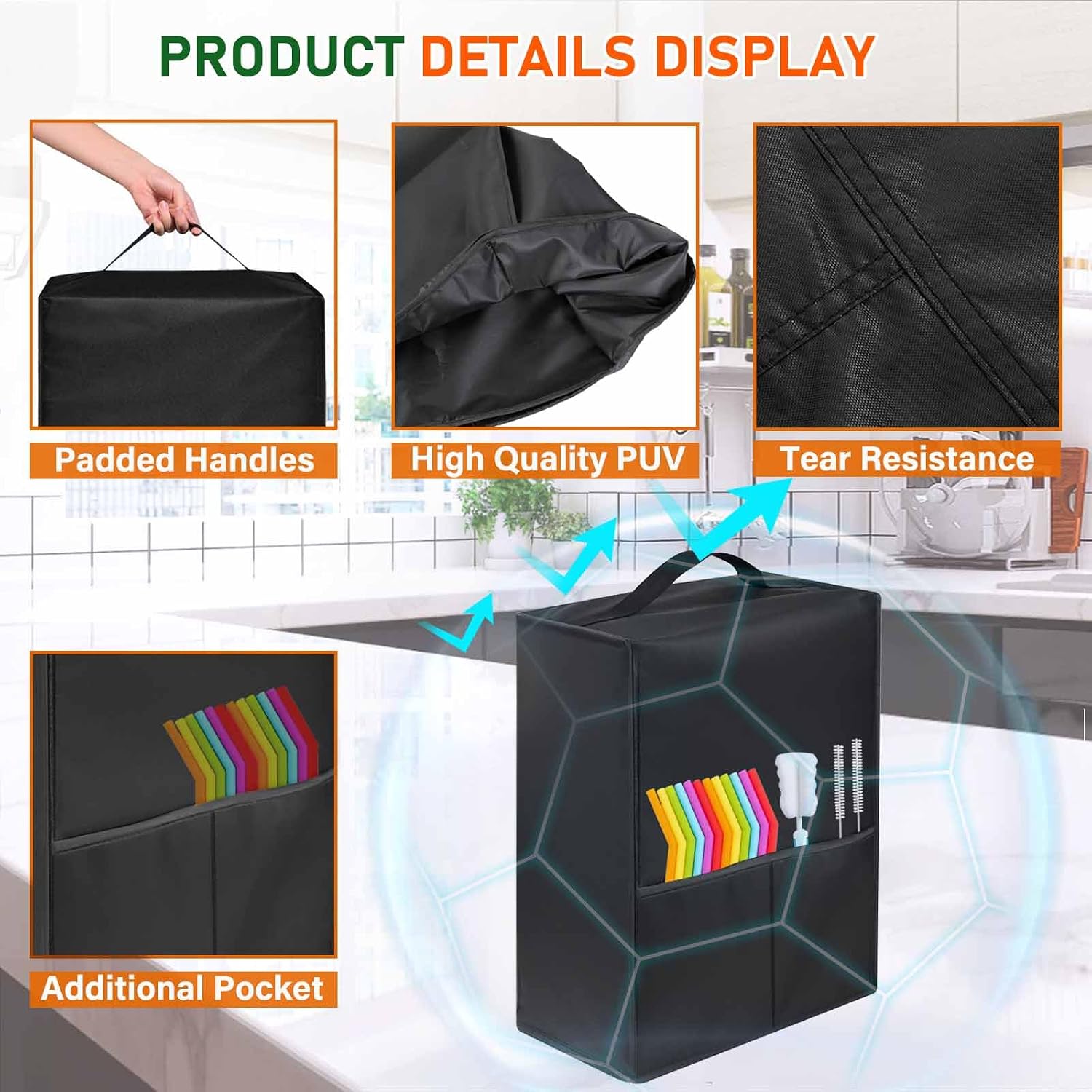 Slush machine cover, frozen beverage machine dust cover, suitable for Ninja FS301 professional smoothie machine/compatible with Ninja FS301C home smoothie machine/smoothie machine image 4