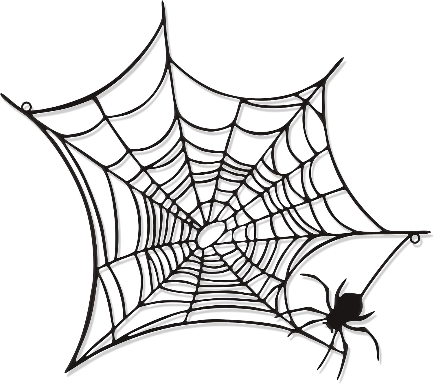 YATEASLU Metal Spiderweb Wall Sculpture Halloween Decor