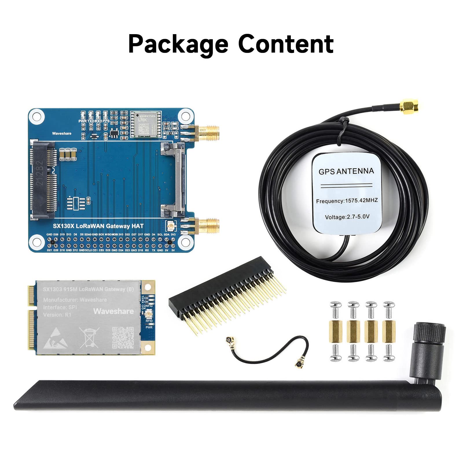 Amazon.com: Waveshare SX1303 915M LoRaWAN Gateway HAT Compatible