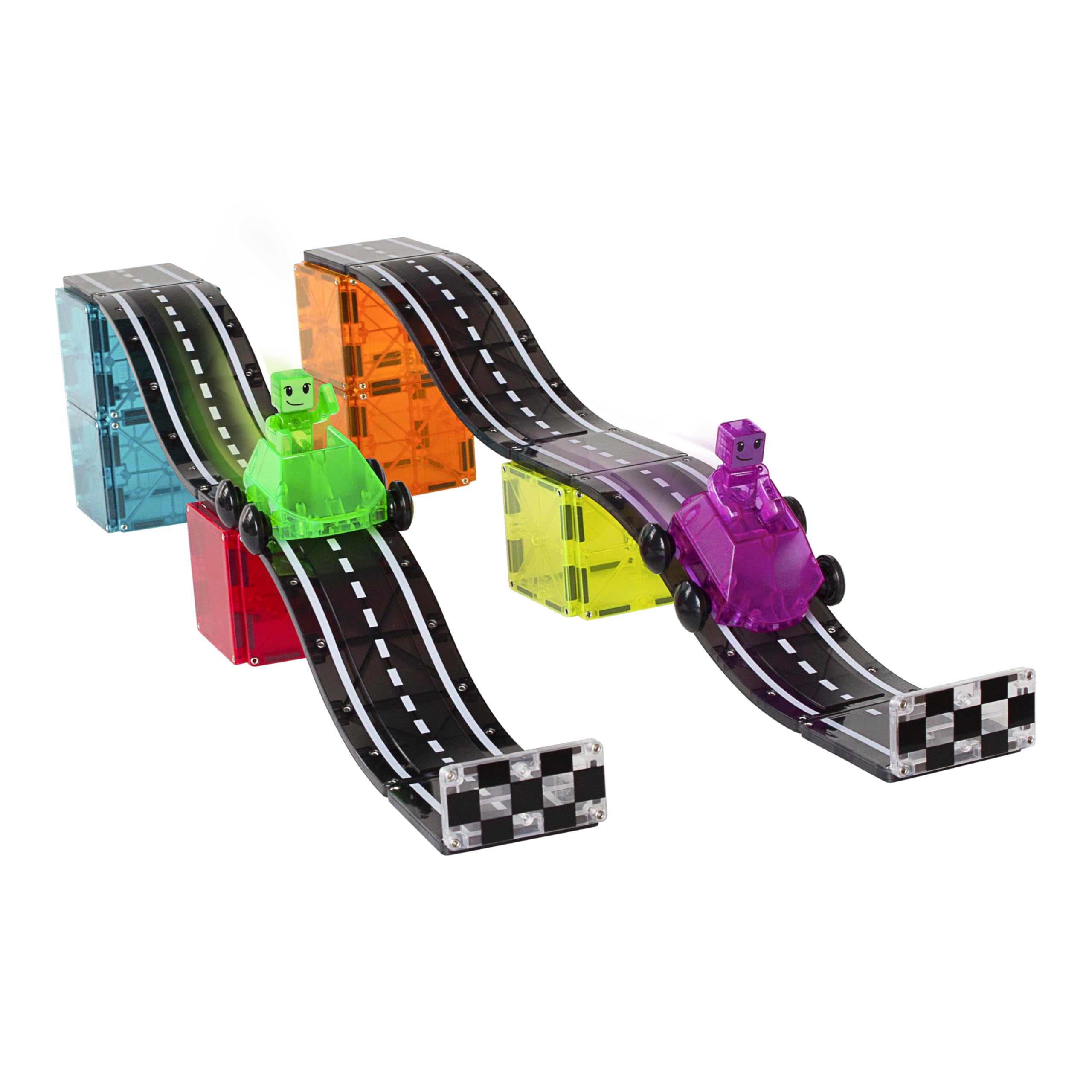Magna-Tiles - Downhill Duo 40-Piece Set - Downhill 2er - 40 Teile