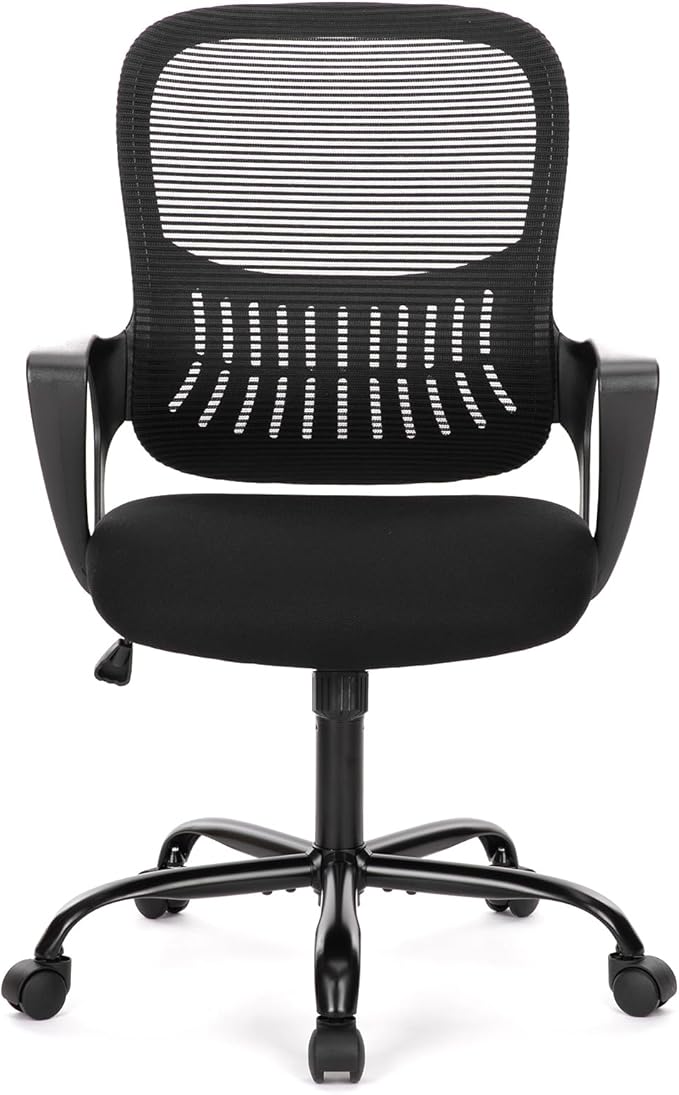 Silla De Oficina Ergonómica Con Respaldo Medio y Soporte Lum miniatura 8