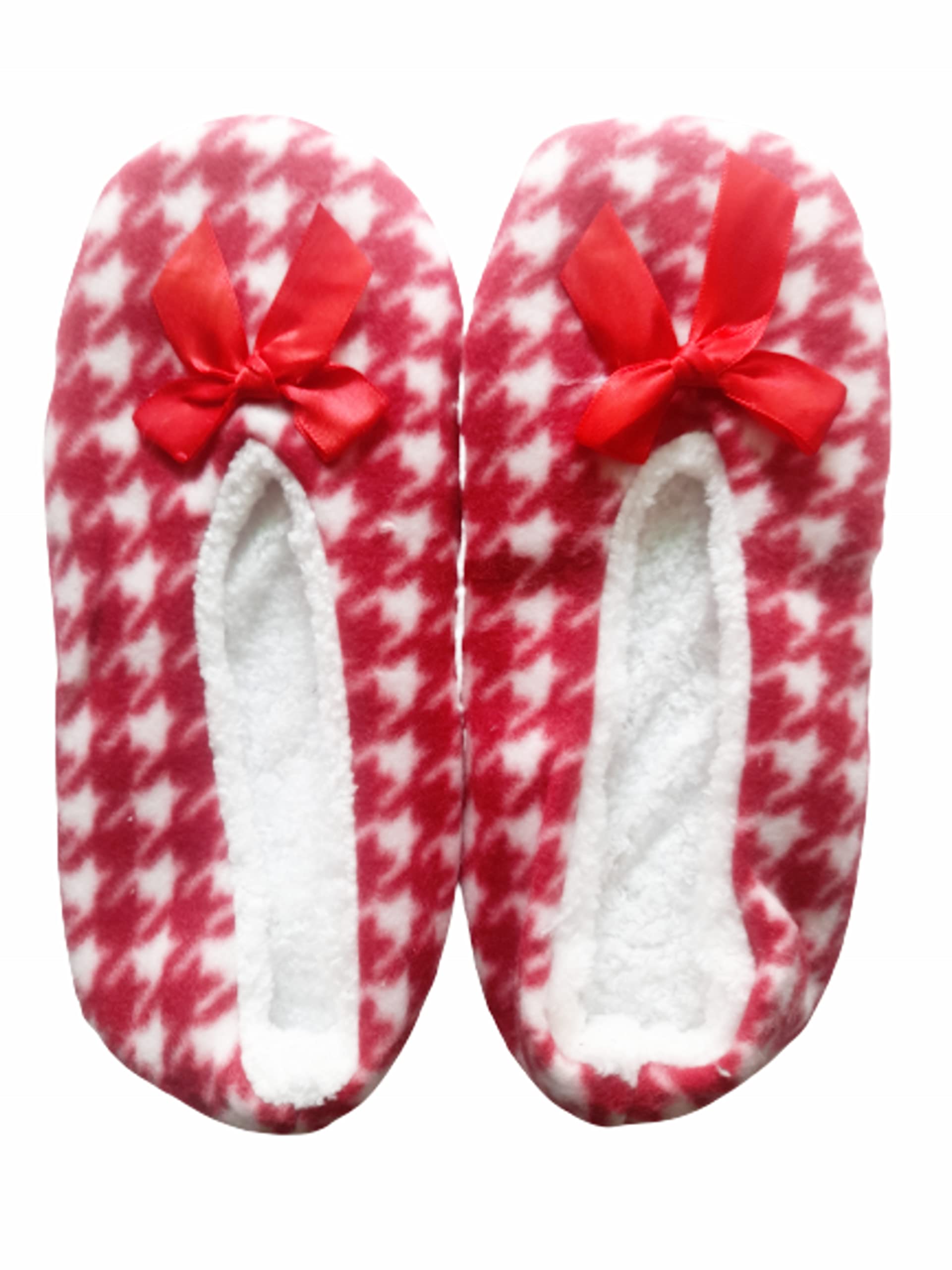 KCR Winter Indoor Carpet Belly Slippers with Fur for women, girls(1 pair) (Red), Free Size (B09CW9CKRQ) Amazon Price History, Amazon Price Tracker