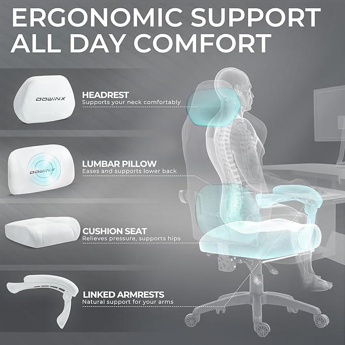 Silla Gamer Ergonómica con Reposapiés y Respaldo Alto Color miniatura 6