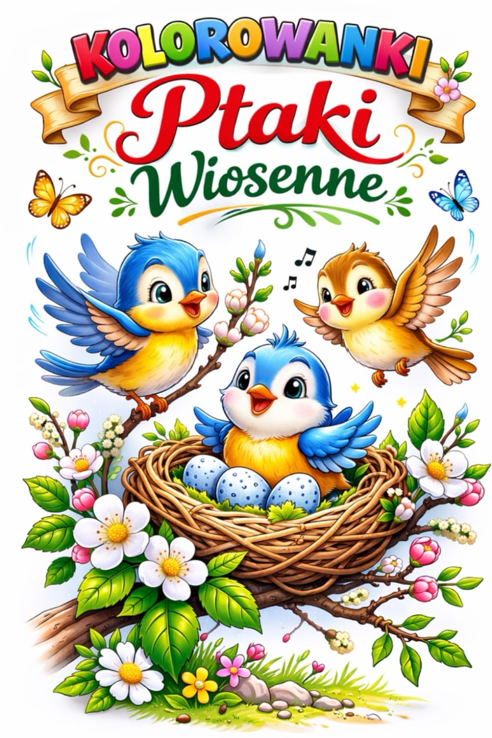 Kolorowanki ptaki wiosenne