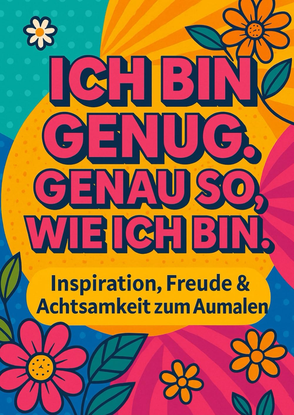 Ich bin genug. Genau so, wie ich bin.: Inspiration, Freude & Achtsamkeit zum Ausmalen - Malbuch für Erwachsene