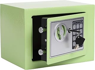 Yuanshikj Electronic Deluxe Digital Security Safe Box Key Keypad Lock Home Office Hotel Business Jewelry Gun Cash Use Storage money (LIGHT GREEN)