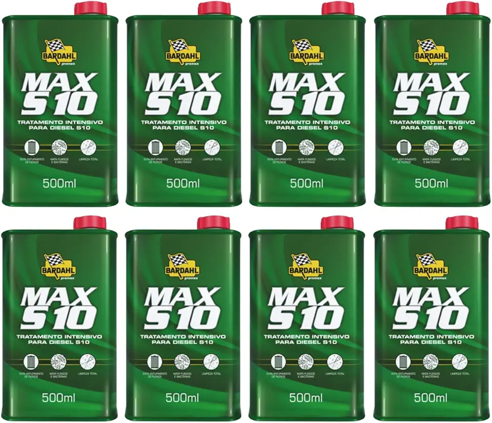 8 Aditivos Combustível Diesel S10 Bardahl Max S10 500ml