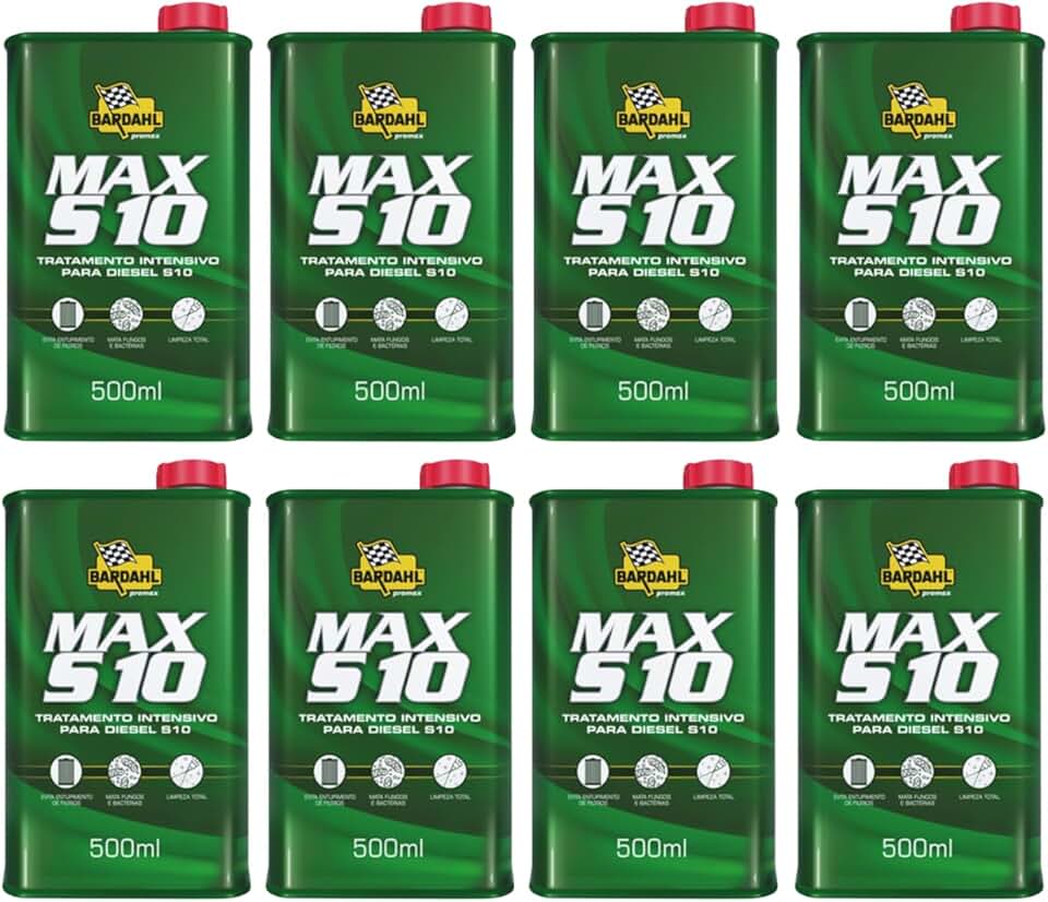 8 Aditivos Combustível Diesel S10 Bardahl Max S10 500ml