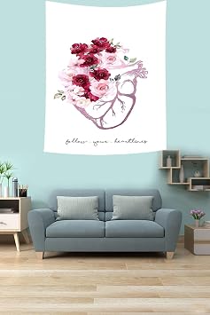 ontheclouds Kalp Anatomisi Sanatı Duvar Örtüsü Tapestry, TYCTEHO55N169391279002924