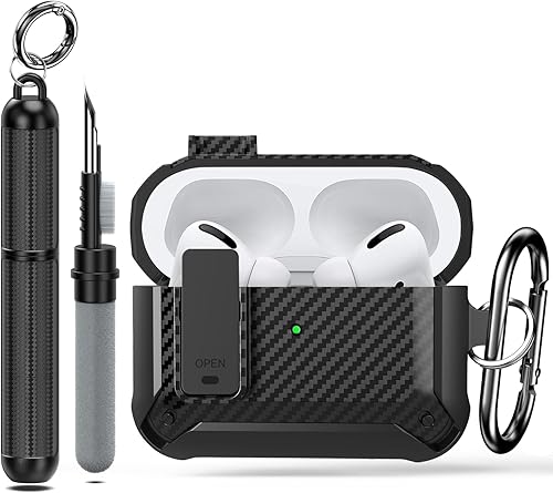 Miniatura 1 de Lopnord Funda para Airpod Pro con kit de limpieza, compatible con Airpods Pro de 2 generación1 generación (202320222019), funda de bloqueo a prueba