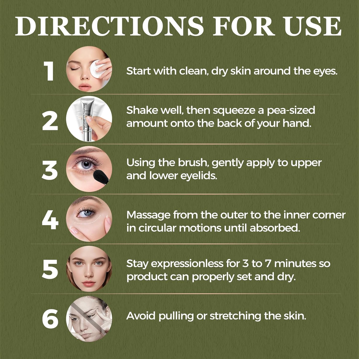 EELEAN Instant Eye Tightener Cream with Brush, Firming Formula for Fine Lines, Eye Bags and Puffiness, Gentle Skin Care Moisturizing, Smooth Finish & 12H Refresh, Suitable for All Skin Types - Image 8