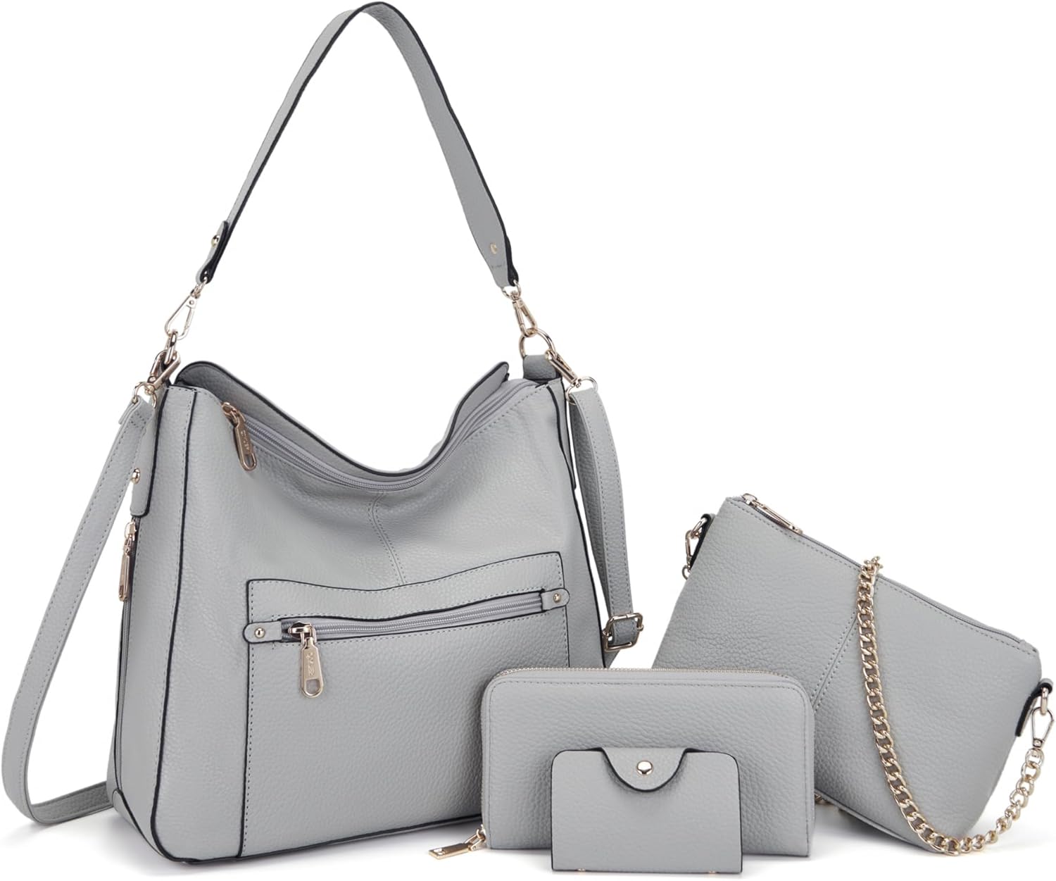 Large Crossbody Purses Set For Women Shoulder Tote Handbags Ladies Hobo Bags With Matching Wallet 4PCS