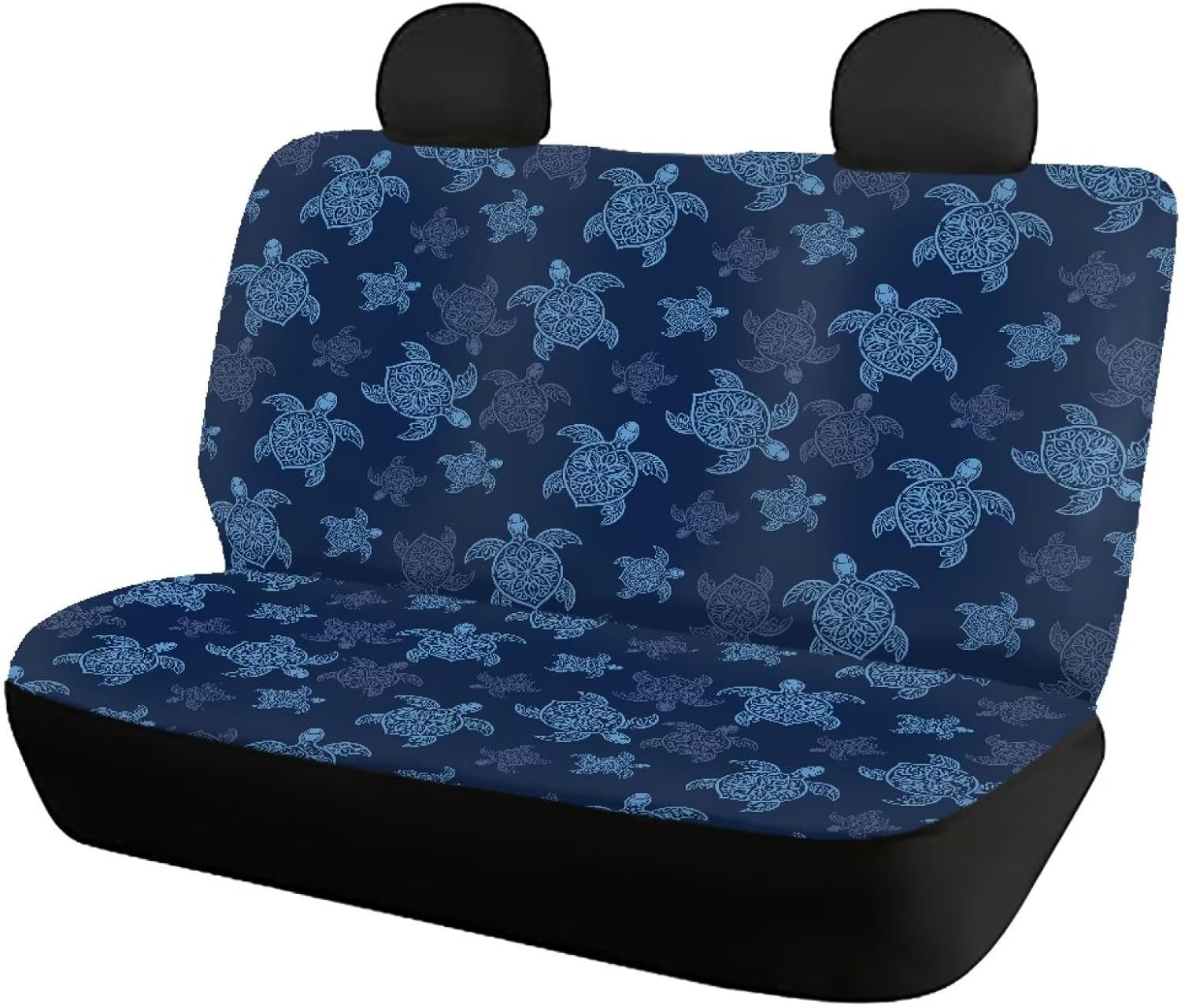 Blue Sea Turtle Rear Bench Car Seat Cover Car Seat Cover Cloth Dustproof Durable Back Seat Cover for Dogs and Kids Universal Fit Trucks, SUV, Sedan