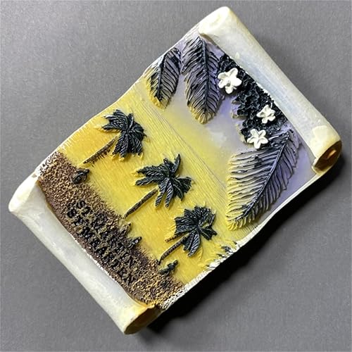 Miniatura 4 de St. Maarten ST.Martin Francia Países Bajos Imán para refrigerador Recuerdo de viaje Decoración de nevera 3D Adhesivo magnético Colección Artesanía