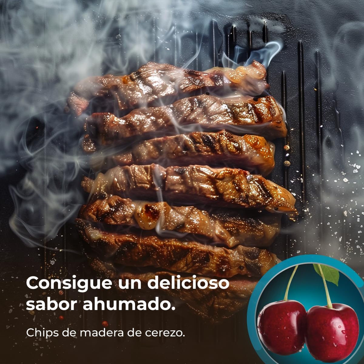 Cecotec Smokin' Cherry Chips Apple Wood Chips.Versatile for Air Fryers and BBQs Unique flavour perfect for meats, fish, vegetables and more.